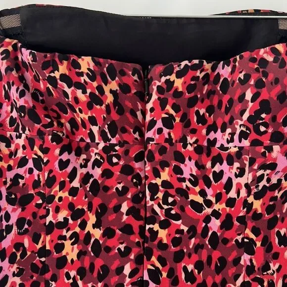 Pink Cheetah Strapless BLACK HALO STRAPLESS ANIMAL PRINT PINK RED DRESS … - Picture 6 of 8